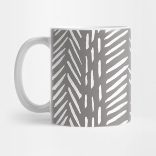 Abstract herringbone pattern - gray Mug